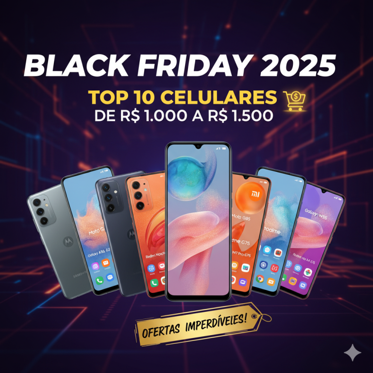 Leia mais sobre o artigo 10 Melhores Celulares de R$ 1.000 a R$ 1.500 para Comprar na Black Friday 2025