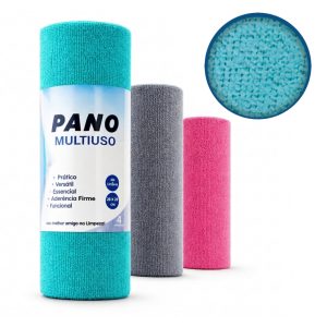 Kit 2 Panos Multiuso Em Rolo 20 Folhas 25x25cm Reutilizável Lavável Alta Absorção Cozinha Casa e Pia