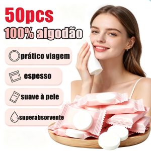 50pcs Toalhas Higienicas Magica Comprimido Pastilha ,Toalha Compremida , Toalha Mágica Portátil Descartável