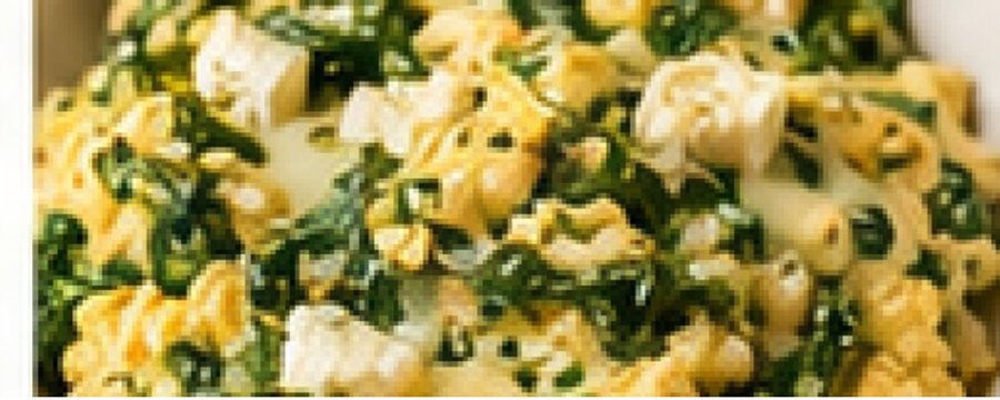 Ovos mexidos com espinafre e queijo minas - receita low carb