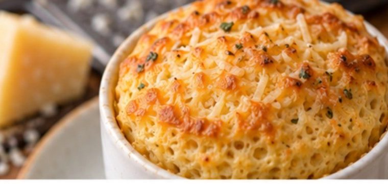 Pão de caneca com parmesão - receita low carb