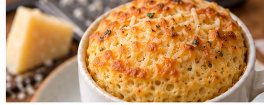 Pão de caneca com parmesão - receita low carb