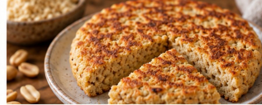 Pão de frigideira de amendoim - receita low carb
