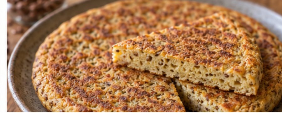 Pão de frigideira de linhaça - receita low carb