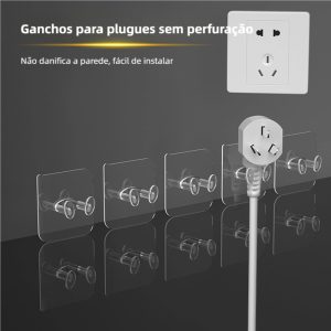 7 x 7 cm Gancho Adesivo Parede Multi Funcional Autocolante Casa Cozinha Quarto Banheiro Organizado