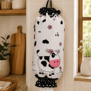 Puxa Saco Estampado Porta Sacolas Organizador para Cozinha Prático e Decorativo