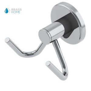 Cabide Duplo Stander Alumínio Porta Toalha Rosto Banho Gancho Banheiro Lavabo