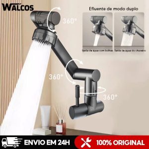 Torneira giratória 360° braço robótico cozinha e banheiro