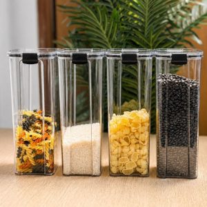 Monte Seu Kit Conjunto De  Potes Herméticos em Acrílico Cristal com Trava  Empilhável