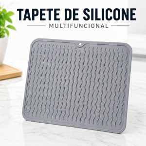 Tapete Escorredor De Silicone Descanso De Panela e Louça  Premium Pia Antitérmico Antiderrapante