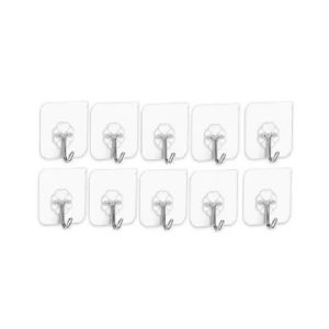 Kit 10 20 30 40 Ganchos Adesivos Transparentes Multiuso Forte Cozinha Banheiro