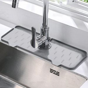 Protetor Torneira Silicone Tapete Absorvente Anti Respingos Pia Cozinha Banheiro Escorredor Drenagem