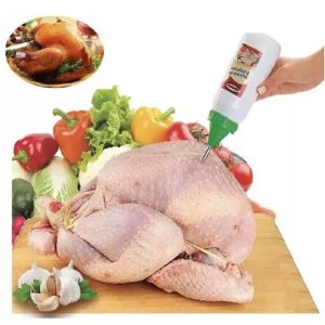 Super Aplicador e Injetor de Temperos e Recheios Com Bico De Alumínio Para Rechear Carnes e Doces