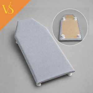 Tábua Portátil Para Passar Roupas Cinza Patchwork MDF Com Pézinho