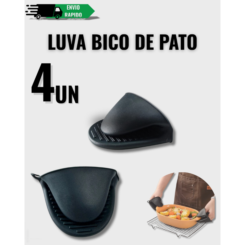 Kit Luva de Silicone Para Panela Air Fryer Cozinha Multiuso