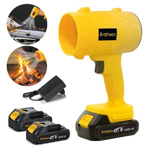 Soprador De Folhas Turbo Portátil Recarregável Potente Limpeza Carros Área Externa 21V 1200W