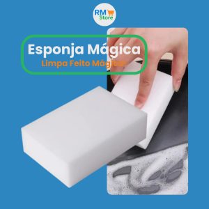 Esponja Mágica de Limpeza em Melamina – Tira Manchas e Facilita a Faxina!