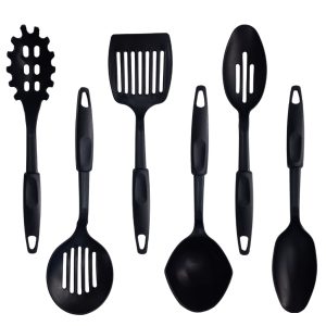Kit 6 Peças de Utensílios de Cozinha em Nylon – Resistente ao Calor, Leve e Super Prático