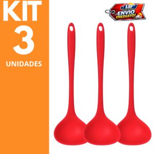 Kit Conchas Silicone 3 Peças Utensílios de Cozinha Antiaderente Resistente Durável Cozinha Restaurante Eventos