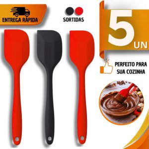 Jogo Espátulas Pão Duro Silicone 27Cm Casa Cozinha Restaurante Confeitaria Multiuso Utensílios