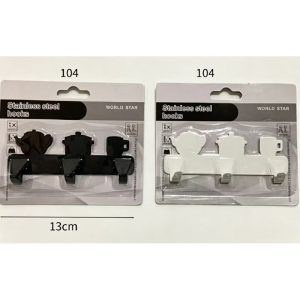 3 Ganchos Adesivo Sem Furo, Suporte de Pared para Cozinha e Banheiro, Sem Danificar a Parede