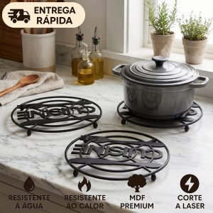 Black Friday 3 Descansos Panela em Silicone Protetor Resistente