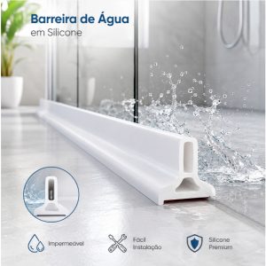 Barreira de Água Silicone 1,6M 2M Vedação para Banheiro Box Cozinha Anti Água