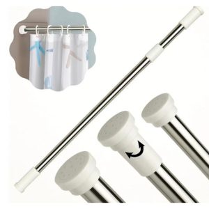 Varão Extensível Bastão Ajustável para Cortina de Box