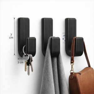 Kit Ganchos Adesivos Fortes Parede Suporte Resistente Toalhas Banheiro Cozinha Cabide Dupla Face 3M
