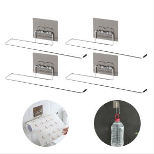 Organizador de Cozinha e Banheiro - Suporte para Papel, Toalha e Pano, Fixação Fácil
