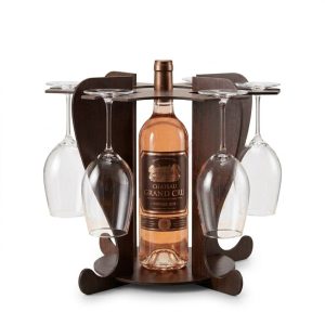 Porta Vinho e Porta Taça Moderno em MDF - Decoração Elegante para Bancada