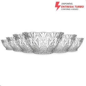 Kit Bowls de Vidro 150ml Toffee Tigela Sobremesa Petisqueira | Transparente Mesa Posta 6 a 24 Peças