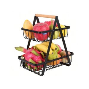 Fruteira Cesto Organizador Portátil de Mesa para Frutas e Legumes Multiuso