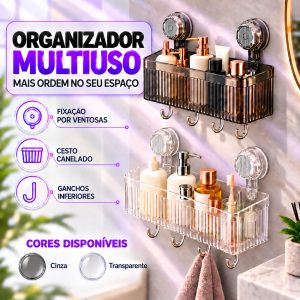 Suporte de Acrílico Para Shampoo Para Banheiro Cozinha Lavanderia Hack Sem Furo