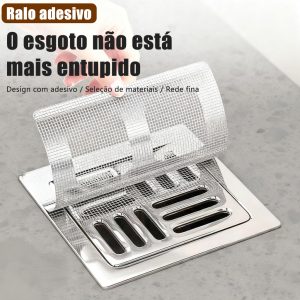 Película Protetora Tela de Proteção Filtro para Ralo Anti Insetos e Anti Entupimento Kit com 10 Unidades Nanofibra