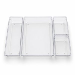 Conjunto Organizadores de Gaveta Multiuso Acrilico  Maquiagem Modular