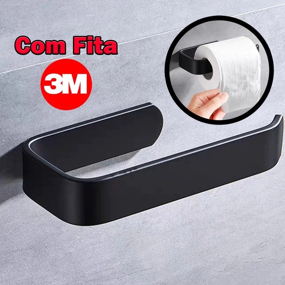 Suporte De Rolo De Papel Higiênico Acessórios Banheiro 3M Cola