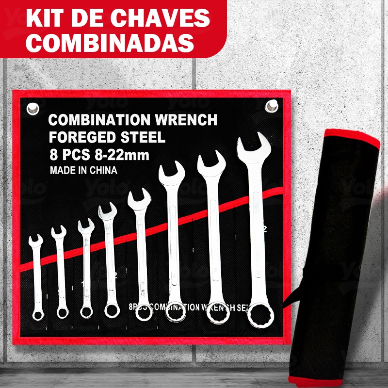 Conjunto De Ferramentas Chave Combinada Formato Estrela 12 Peças Profissional 8-32mm Métrica