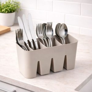 Escorredor de Talher Premium Plástico Organizador Cozinha Porta Talher Resistente Prático Secagem Rápida