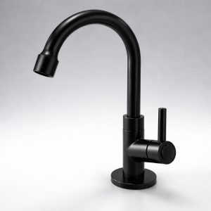 Torneira Cozinha Parede 2194 ABS Black C-100 Bica Movel 1/4 Volta Preta Premium Casa Agile