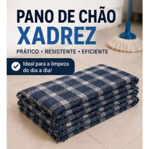 KIT 10 PANOS DE CHÃO XADREZ GRANDE 40x70 CM - ALTA ABSORÇÃO LIMPEZA PESADA ALGODÃO OTIMA QUALIDADE