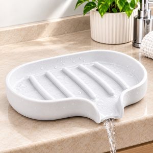 Saboneteira Auto Drenante Escoamento Água Suporte Sabonete Pia Banheiro Lavabo Cozinha Secagem Rápida Não Derrete